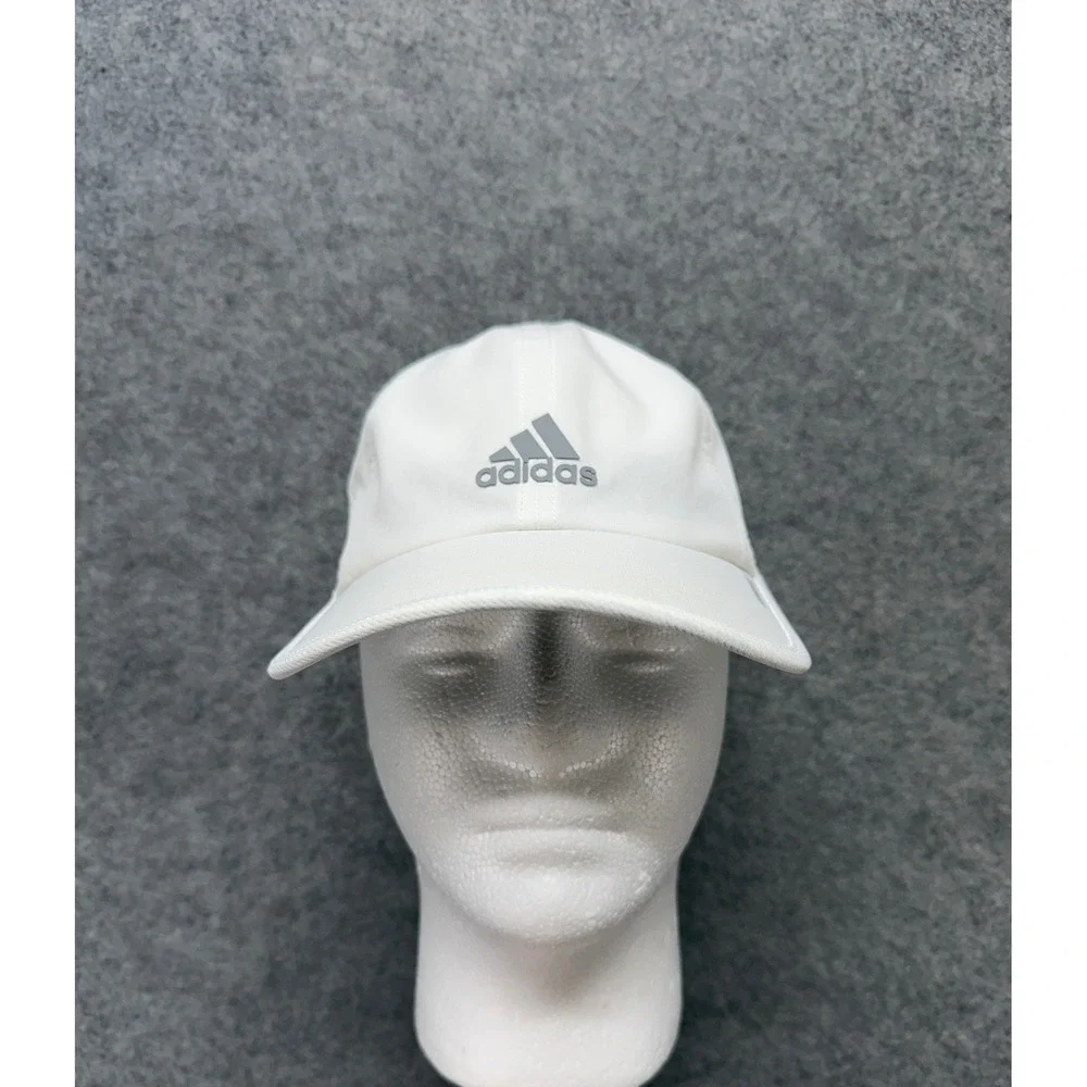 Adidas Aeroready White Performance Running Hat Adjustable Mesh Training Cap